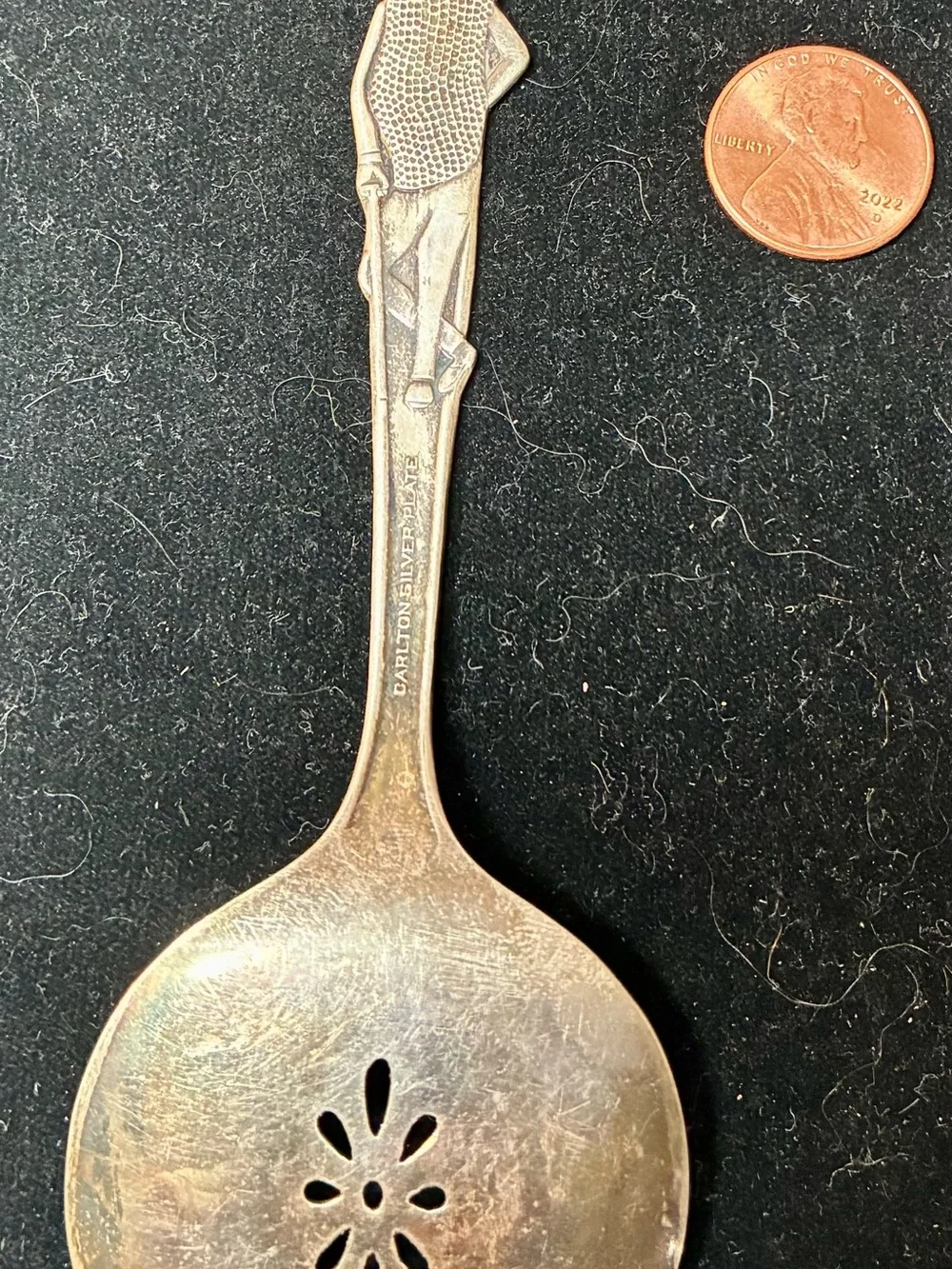 Vintage Planters Peanut Silver plate Metal -Themed Collectible Spoon by Carlton